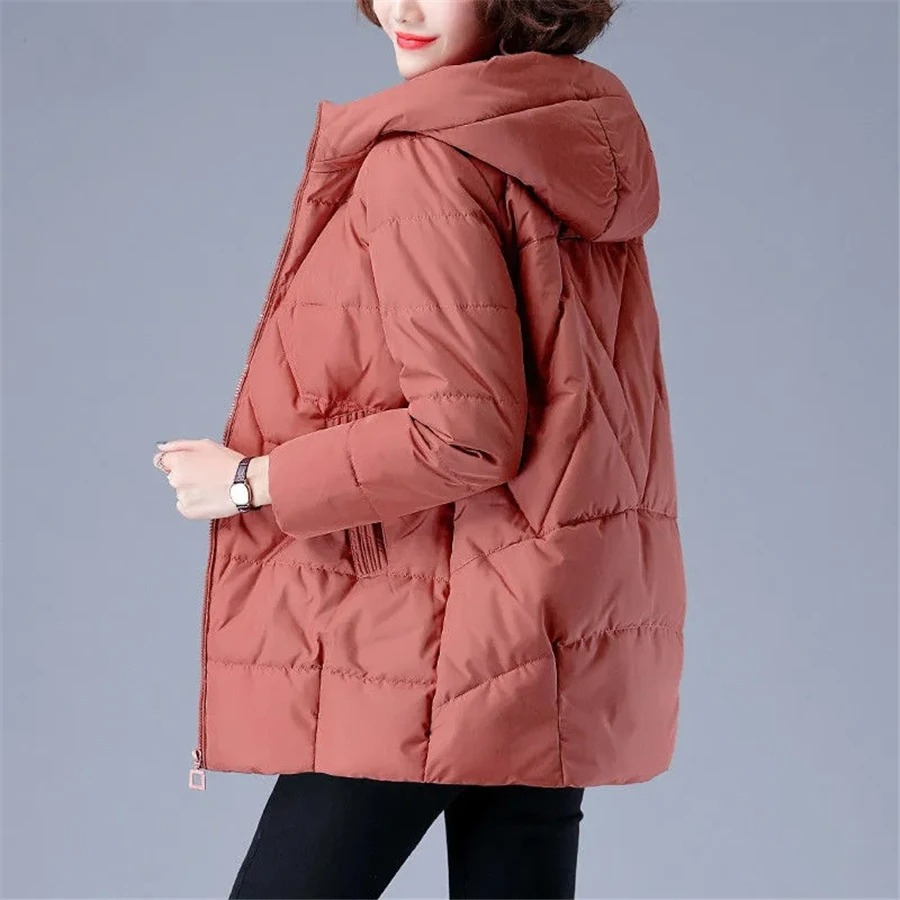 WW | Damen Gesteppte Jacke Mit Kapuze, Leicht Und Warm, Lässig Stil
