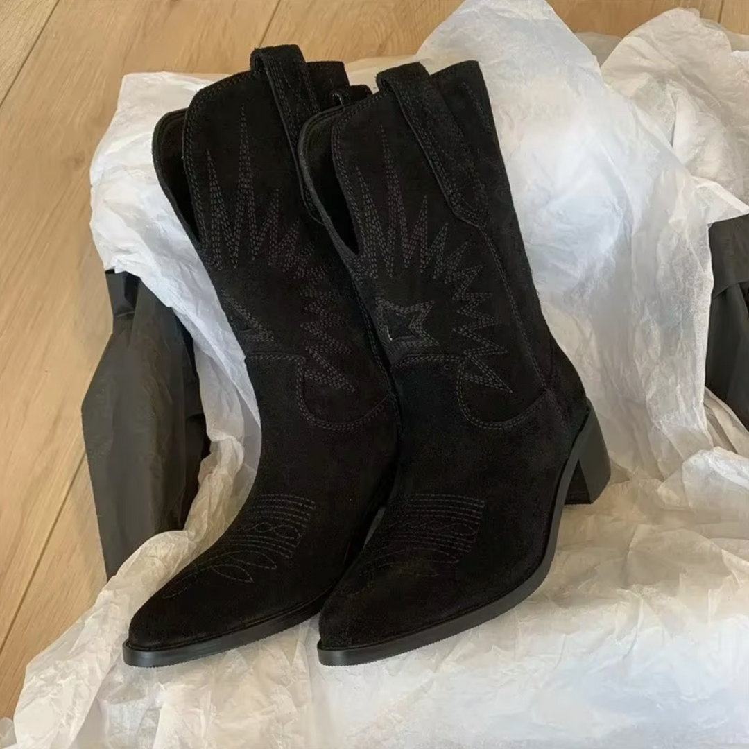 W&W Mode | Broderede Vintage Stiefel