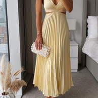 WW | Rücken Offen Abendkleid für Damen Maxi