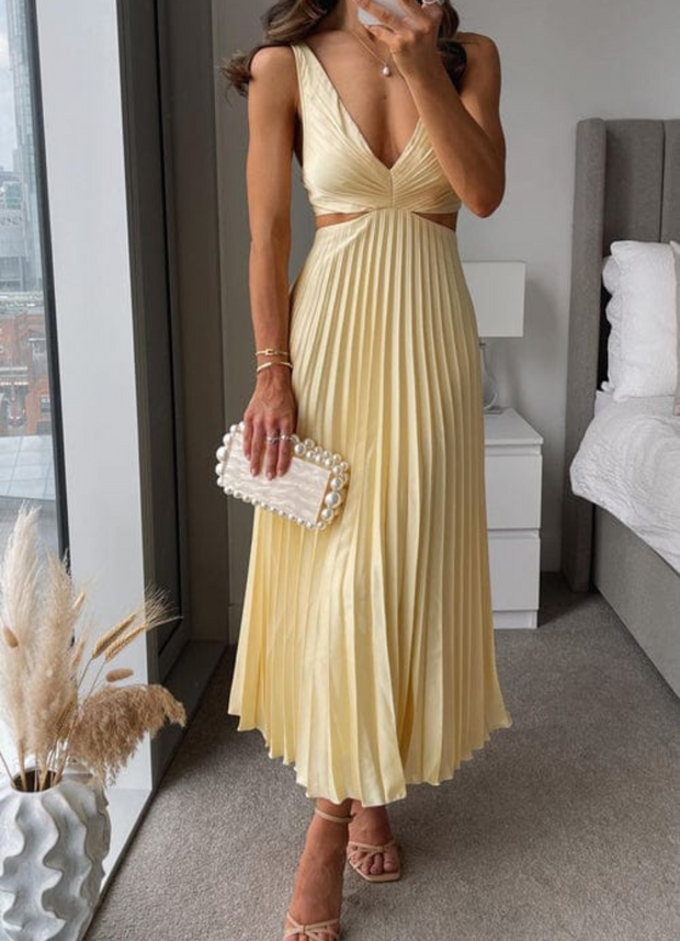 WW | Rücken Offen Abendkleid für Damen Maxi