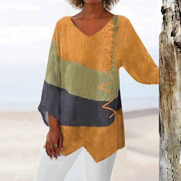 WW | Dreifarbig Stilvolle Bluse