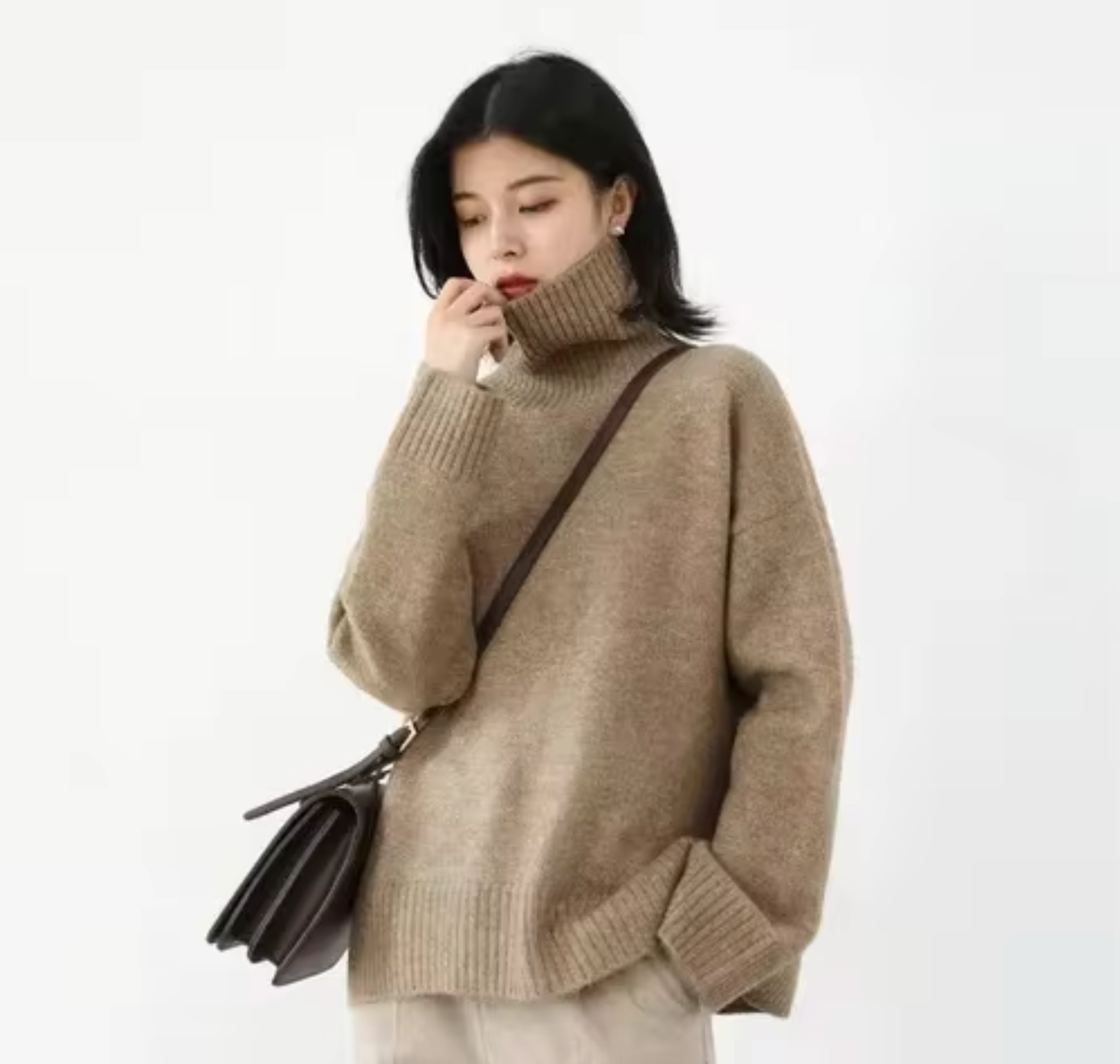 Lockerer Rollkragenpullover