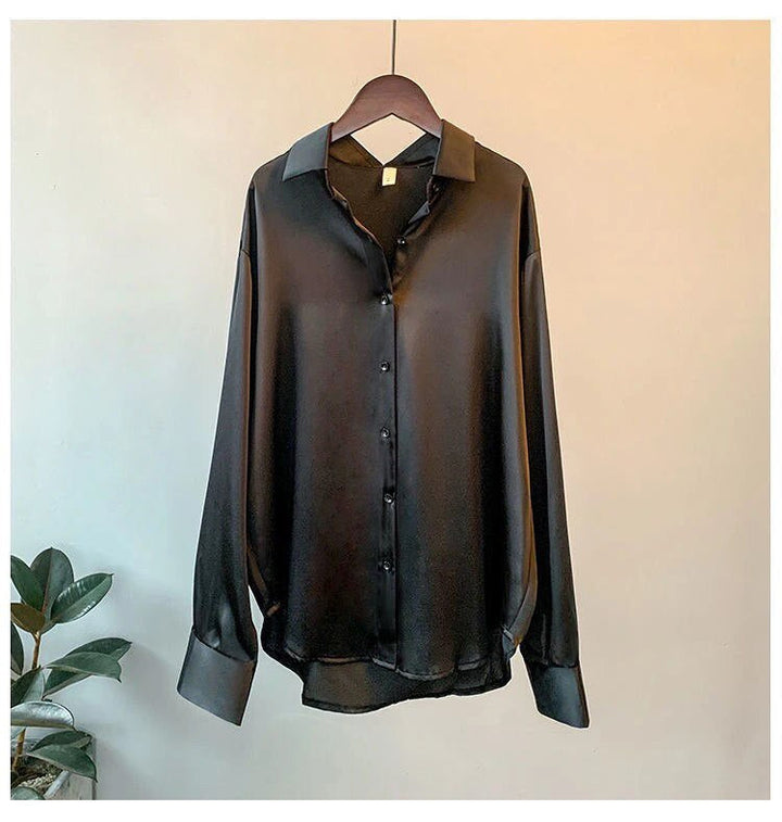 W&W Mode Satinbluse | Bequeme elegante Bluse für Frauen