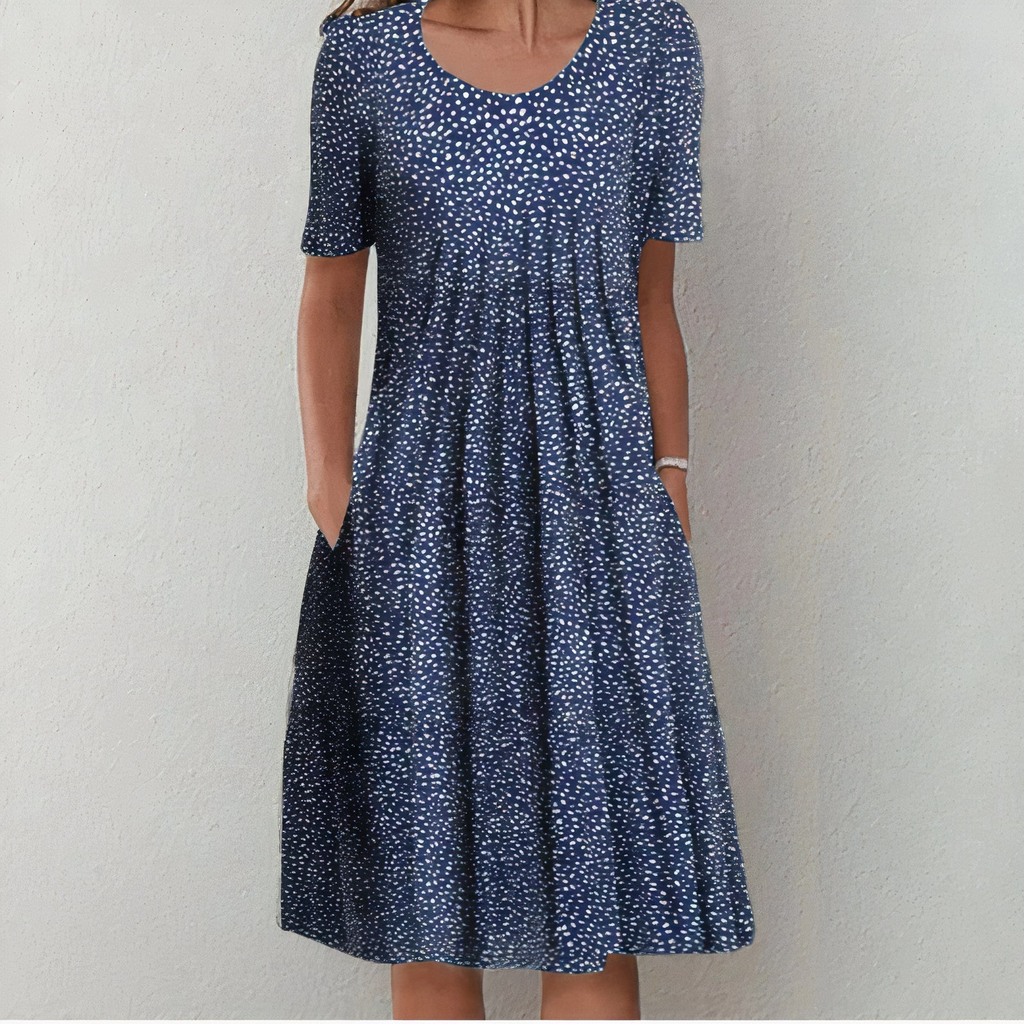 WW | Weinlese Damen Kleid Elegantes Baumwollkleid