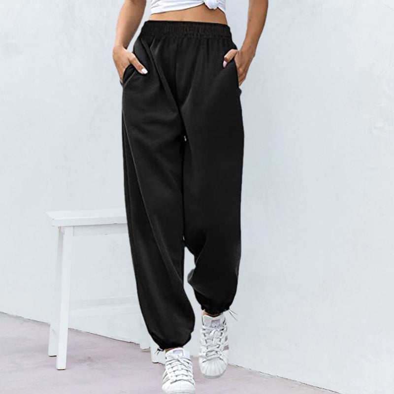 WW | Damen Sporthose mit weitem Bein und Kordelzug