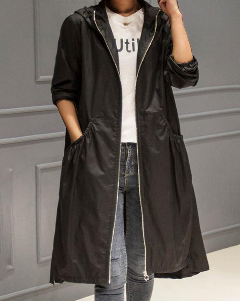 WW | Wasserdichter Langer Trenchcoat Mit