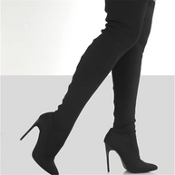 WW | Overknee Stretch Stiletto Stiefel Elegante Damen Stiefel
