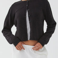 WW | Bunter Unifarbener Damen-Cardigan