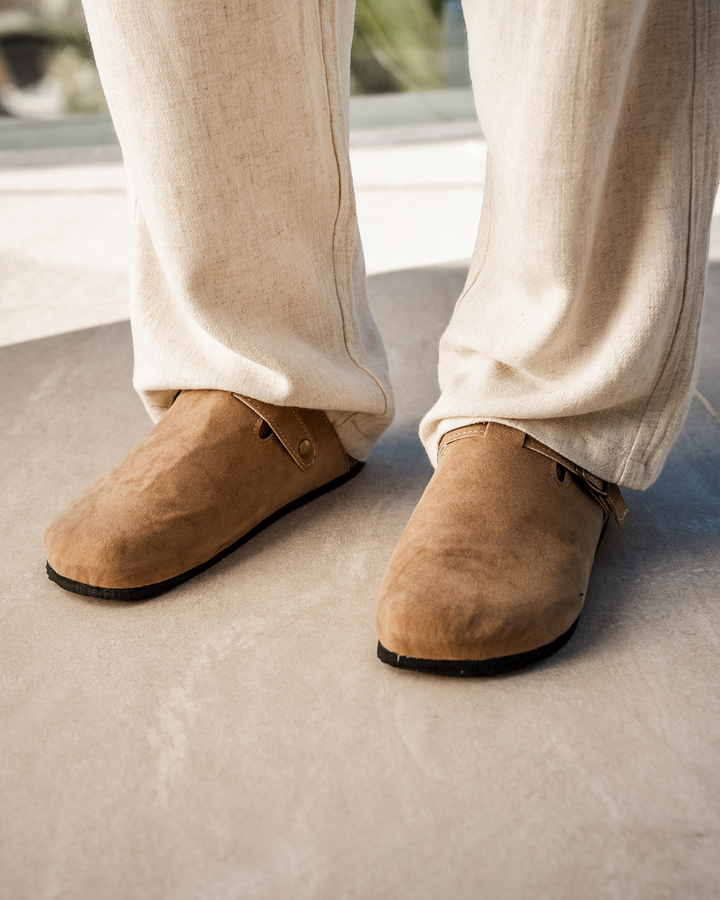 W&W Mode | Bequemer Herren Clog Aus Wildleder Mit Ergonomischem Fußbett
