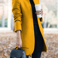 WW - Eleganter Mantel Mit Stehkragen