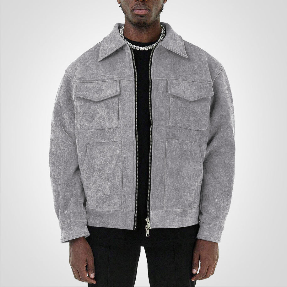 WW | Kurze Wildlederjacke Mit Reißverschluss