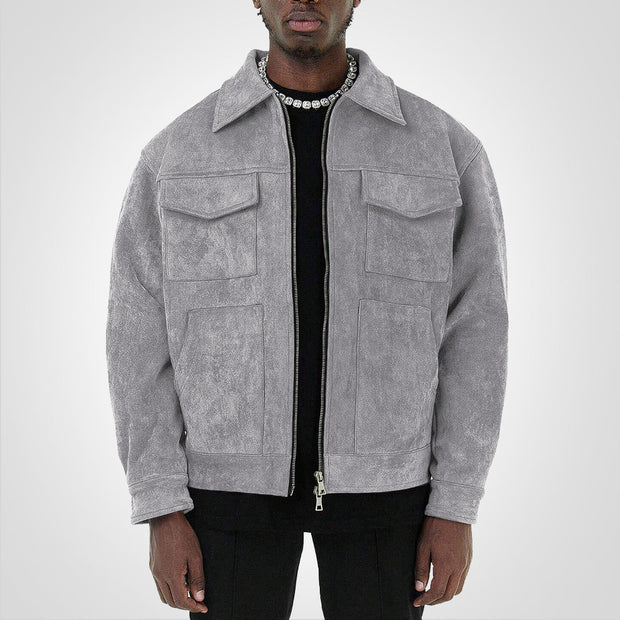 WW | Kurze Wildlederjacke Mit Reißverschluss