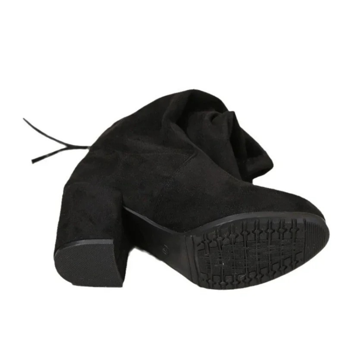 WW | Overknee Stiefel Flacher Absatz, Stretchstoff, Lässiges Design