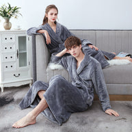WW | Wunderschöner Langer Flanell-Bademantel für Paare