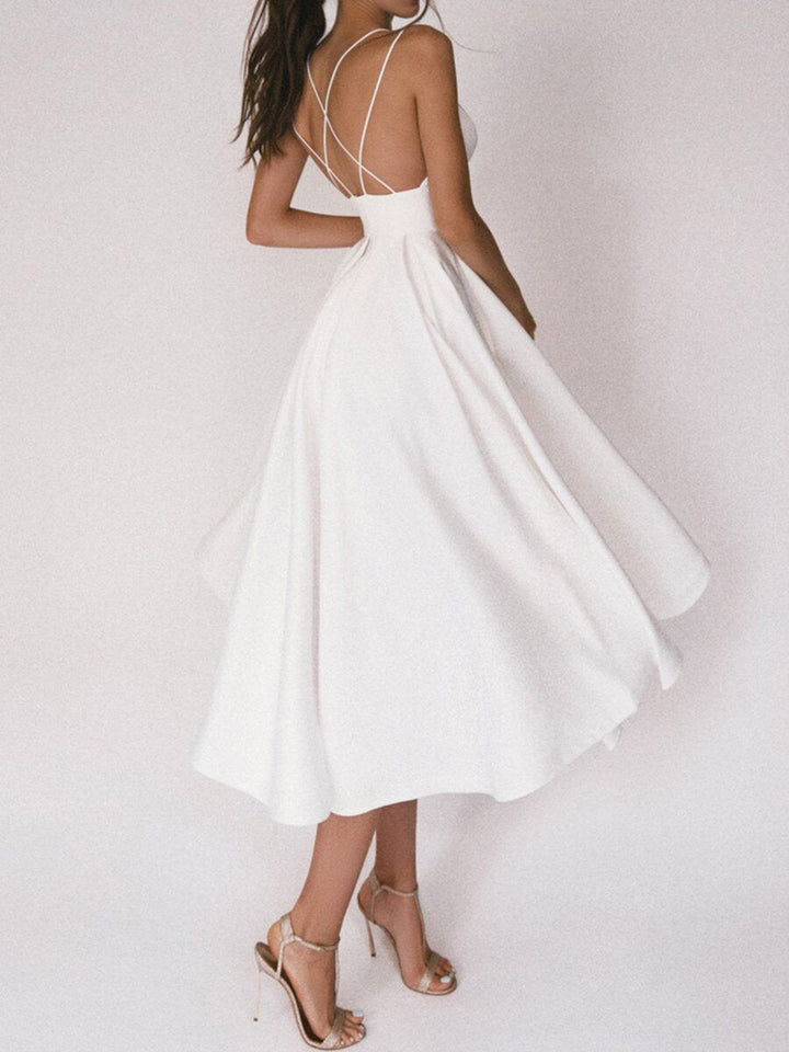 W&W Mode Grace | Das elegante Trägerkleid mit V-Ausschnitt