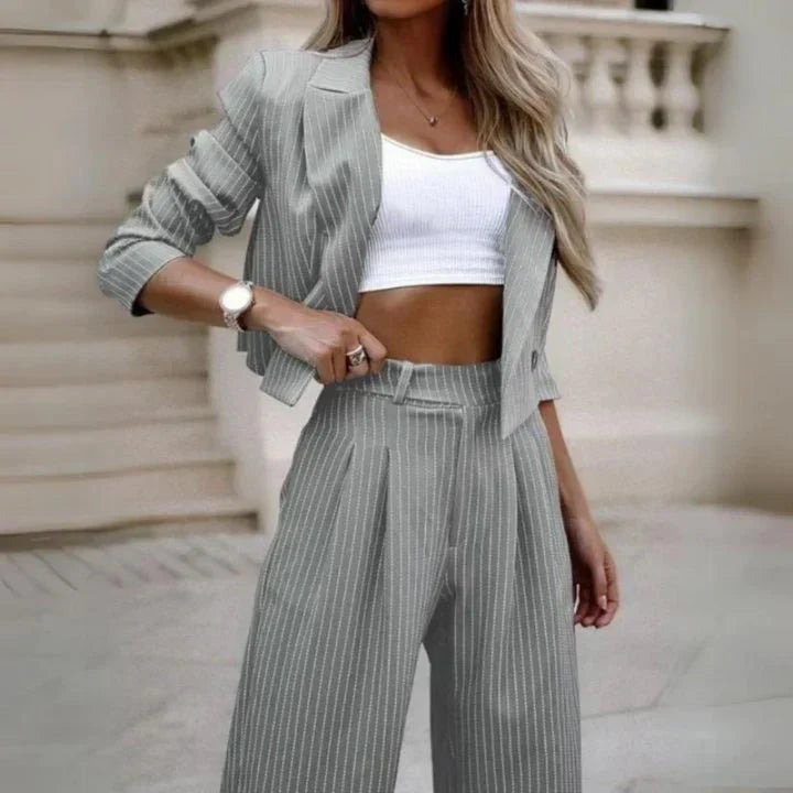 WW | 2 Teiliges Blazeranzug Und Weite Hose Für Damen