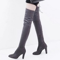 WW | Overknee Stiefel Mit Hohem Absatz Und Seitenreißverschluss Trendy Damenstiefel
