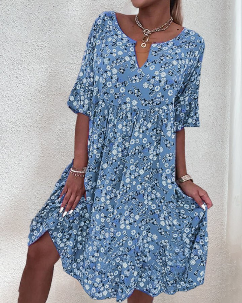 W&W Mode | Damen Sommerkleid Mit Blumenmuster Trendy Damenkleid