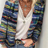 WW | Bunt bedruckte Strickjacke für Damen