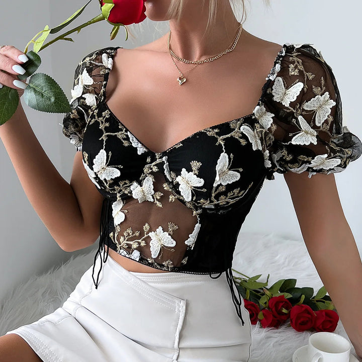 Damen-Crop-Top mit modischem Design