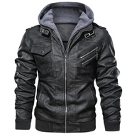 WW | Lederjacke Herren Mit Reißverschluss, Klassische Jacke Aus Echtleder