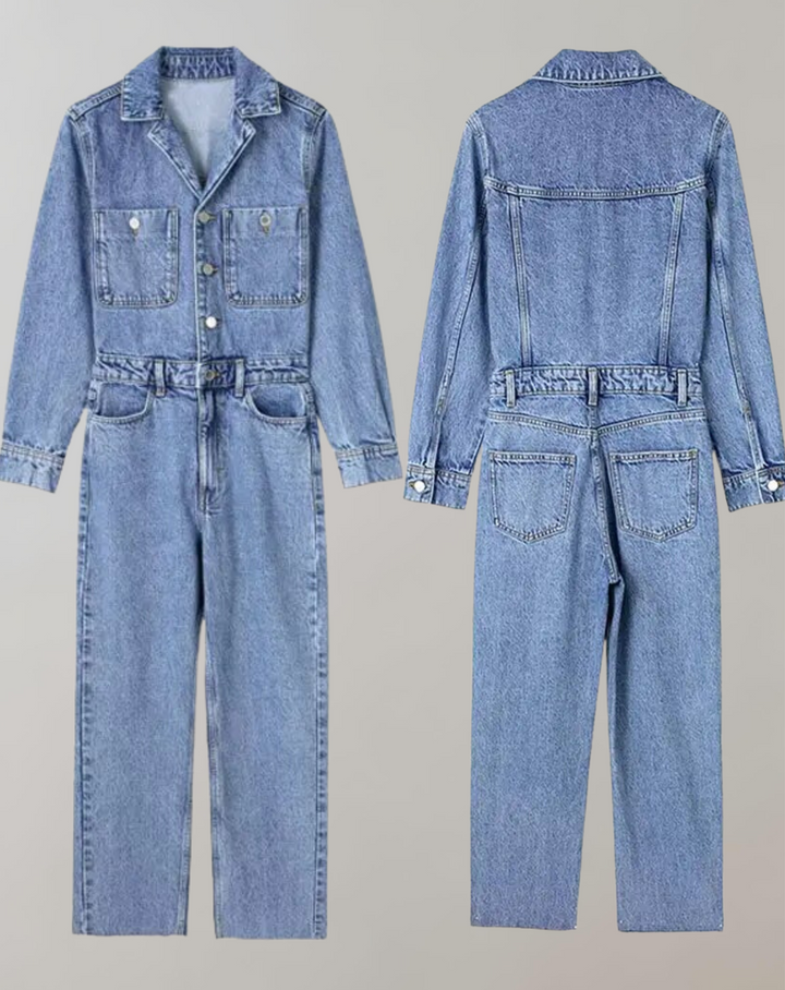 Damen-Denim-Jumpsuit
