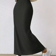 WW | Langer Strickrock mit Hoher Taille