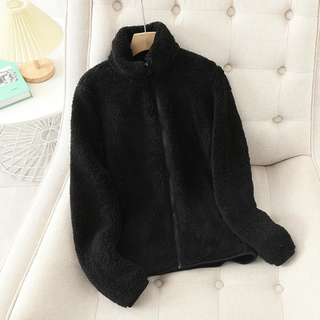 WW - Zacht Sherpa Jasje met Ritssluiting en Hoge Kraag, Fleece Vest