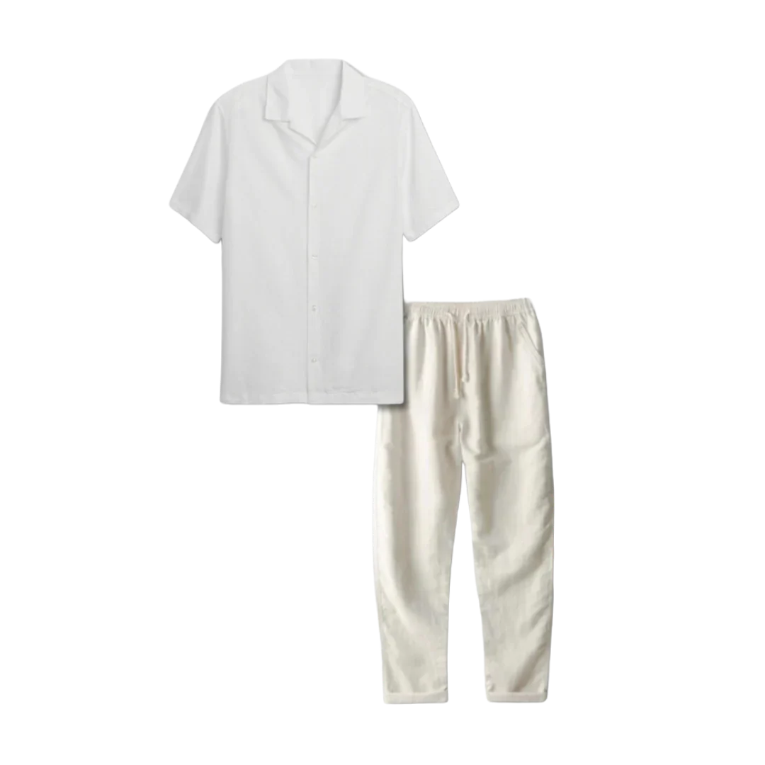 W&W Mode Linen Outfit Set - Lässige - Florenz bei Nacht