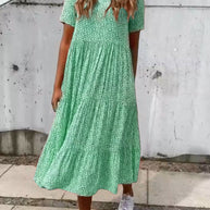 WW | Kurzarmkleid mit Blumenmuster