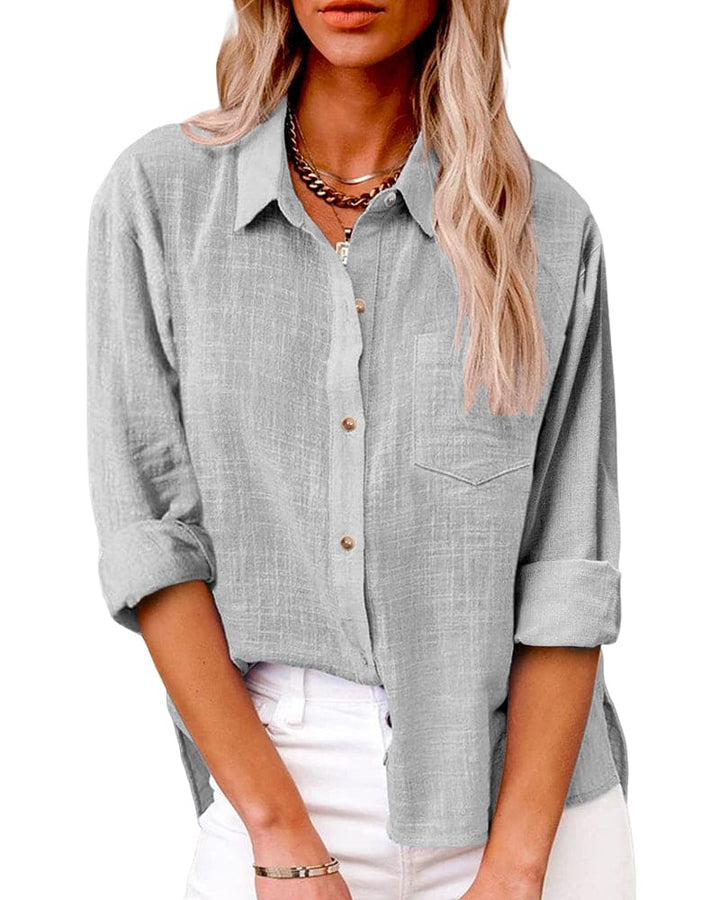 W&W Mode | Langärmliges Leinenhemd Für Damen