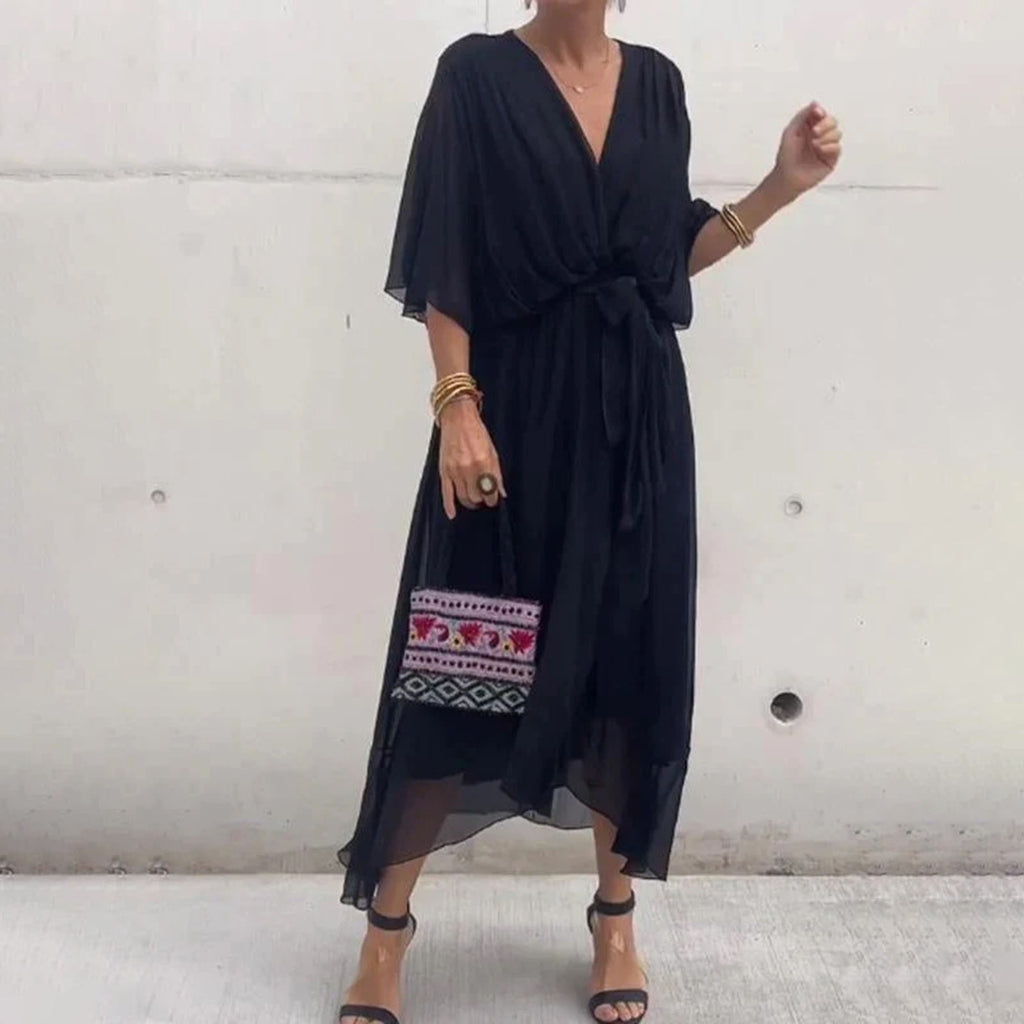 WW | Fließendes Longline Midi-Kleid