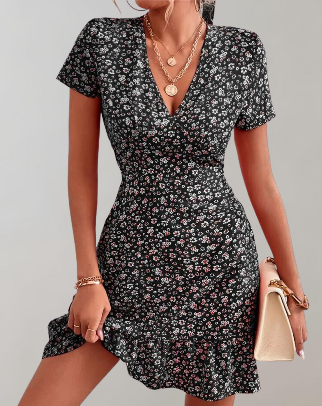 W&W Mode - Sommer kurz Boho Kleid Frauen
