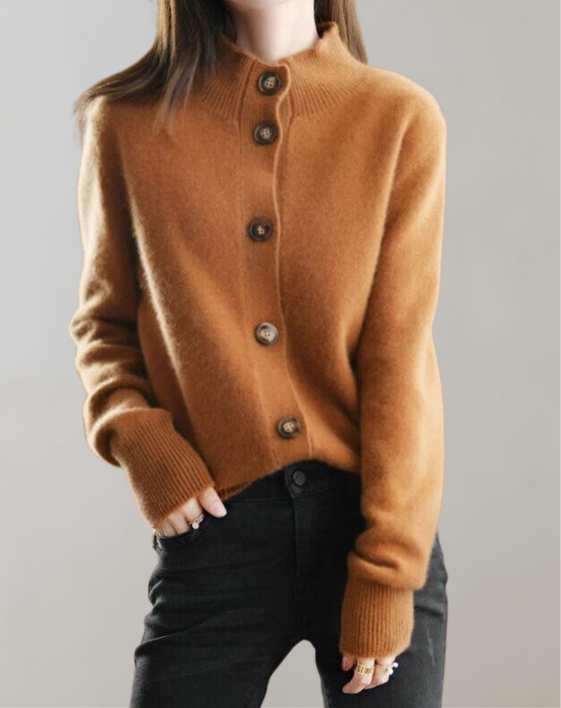 WW | Eleganter Einreihiger Strickpulli