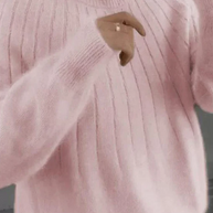 Flauschiger Kaschmirmischung gestrickter Pullover
