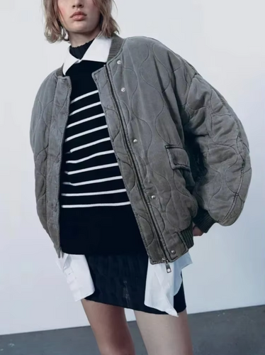 – Baumwolljacke mit Rundhalsausschnitt