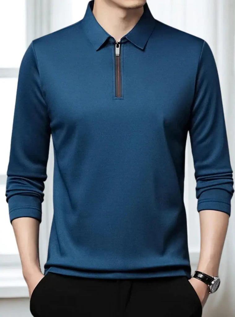 WW | Viertelring Herren Polo Sweatshirt