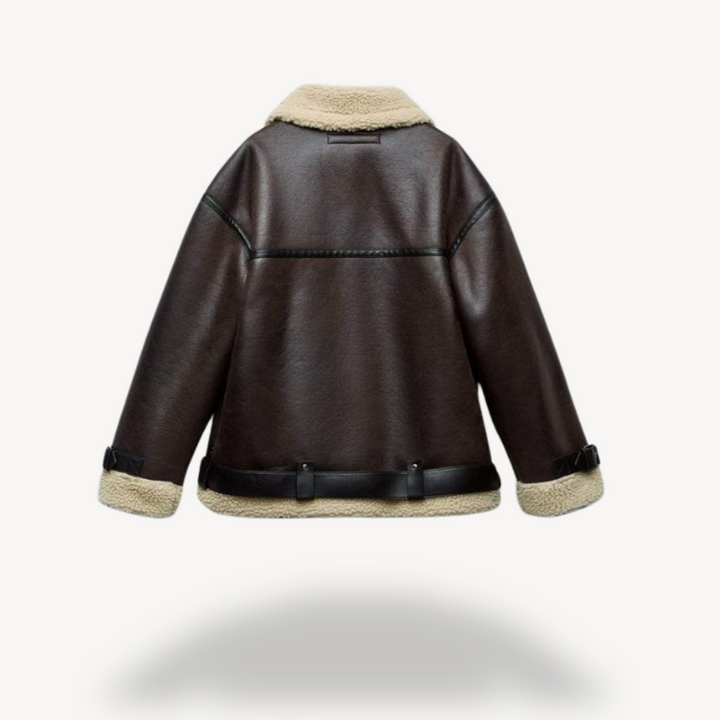 W&W Mode | Shearling Bikerjacke für Frauen