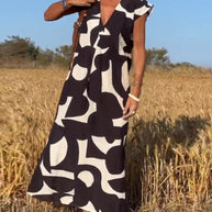 WW | Damen Bedrucktes Langes Kleid