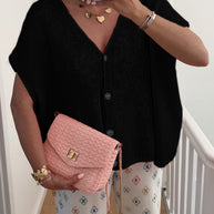 WW | V-Ausschnitt Kurzarm Cardigan