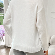 WW | Baumwollstrickpullover Mit Rundhalsausschnitt
