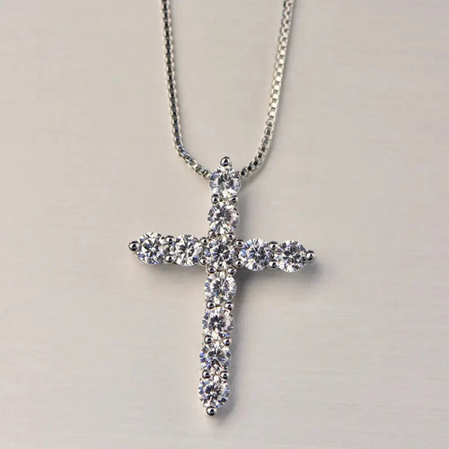 WW | 925 Sterling Silber Kreuz Anhänger