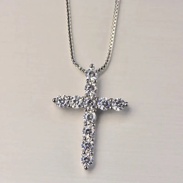 WW | 925 Sterling Silber Kreuz Anhänger