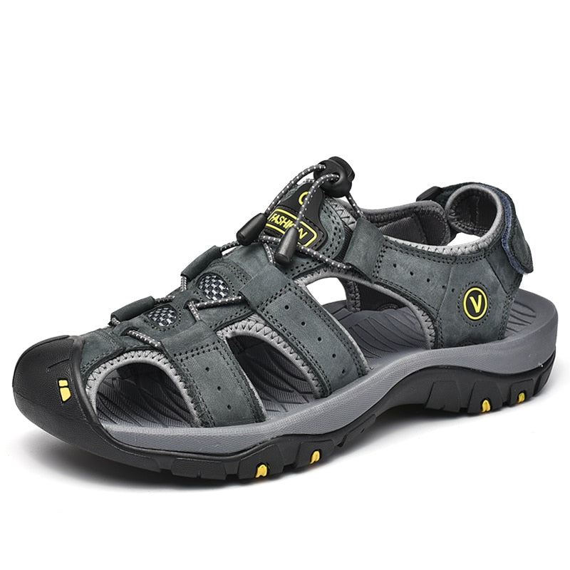 W&W Mode | Herren Leder Sandalen Bequeme & Klassische Sandalen Für Männer