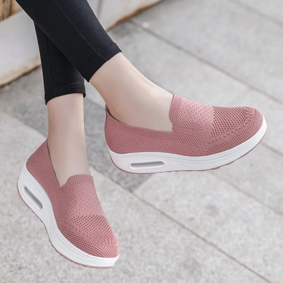 W&W Mode – Luftgepolsterte, atmungsaktive, einfarbige Damen-Slipper
