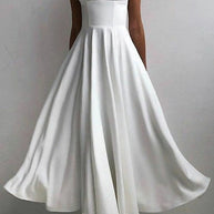 WW | elegantes Midi-Kleid mit Spaghettiträgern für besondere Anlässe