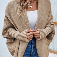 WW | Eleganter Herbst Strickcardigan mit Dolmanärmeln für Frauen