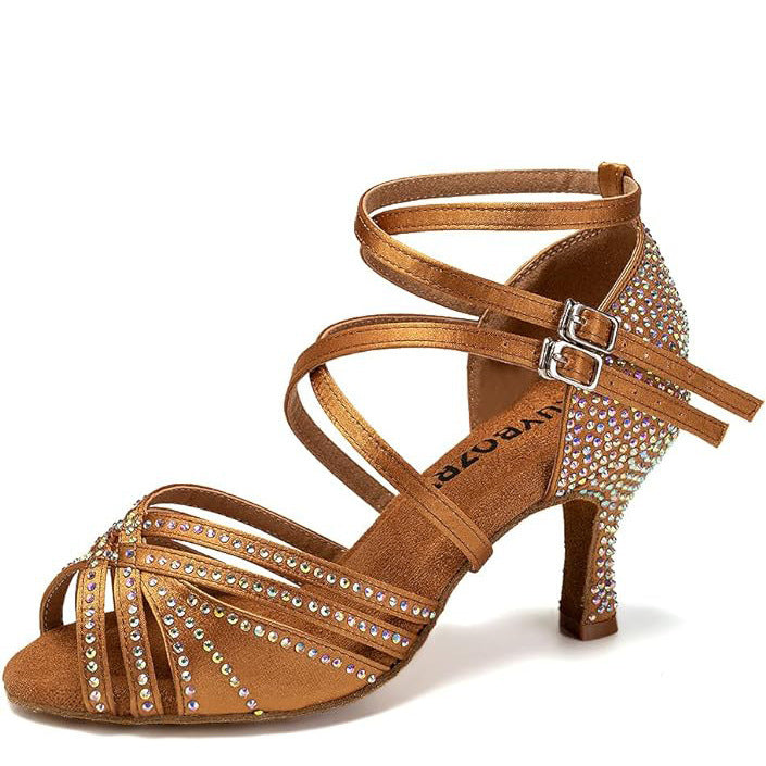 WW | Hot Drilling Lateinische Tanzschuhe Damen Mittelabsatz