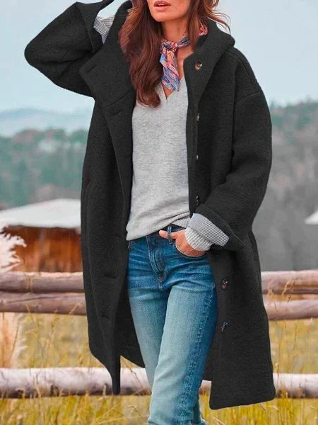 W&W Mode - Warm Windbreaker Einfarbig Einfarbig Erbsen Mit Taschen Stilvolle Jacke