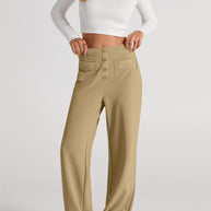 WW | Taille Weite Hose Mit Taschen Elegant Und Komfortabel